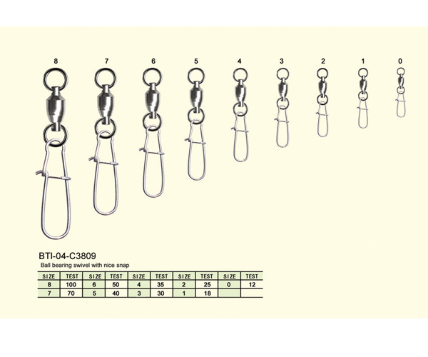 BTI-04-C3809 Ball bearing swivel with nice snap
