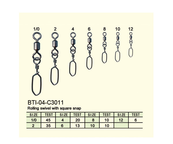 BTI-04-C3011 Rolling swivel with square snap