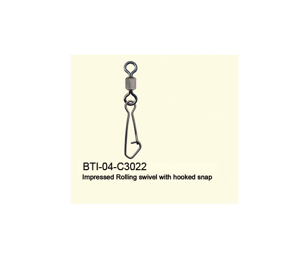 BTI-04-C3022 Impressed Rolling swivel with hooked snap