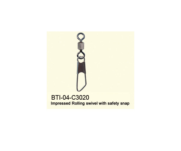 BTI-04-C3020 Impressed Rolling swivel with safety snap