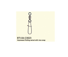 BTI-04-C3023 Impressed Rolling swivel with nice snap