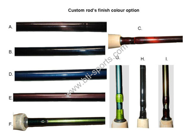 Customer rod's finish colour's option