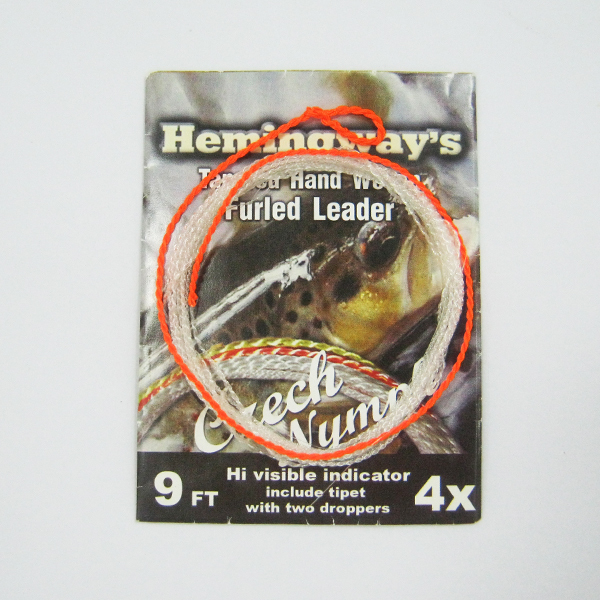 Hemingway's Tapered Hand Woven Furled leader-Czech Nymph 9FT 4x