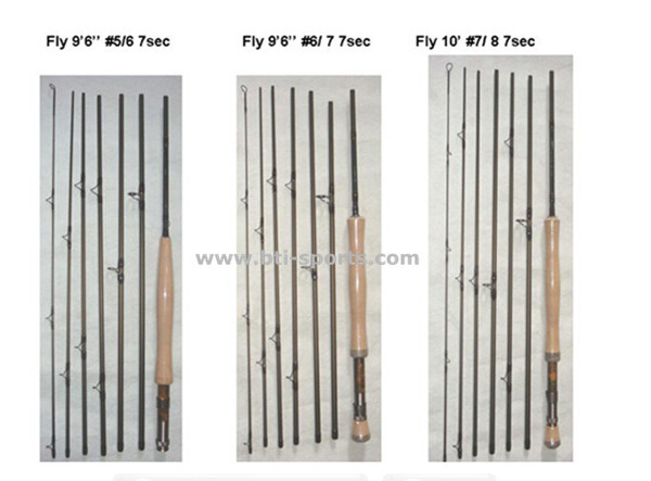 Classic collection of 7 section travel fly rods