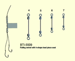 BTI-5509 Rolling swivel with h-shape lead piece seat