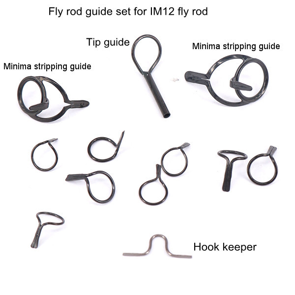 Pacific Bay fly rod guides set for IM12 LW6 fly rod