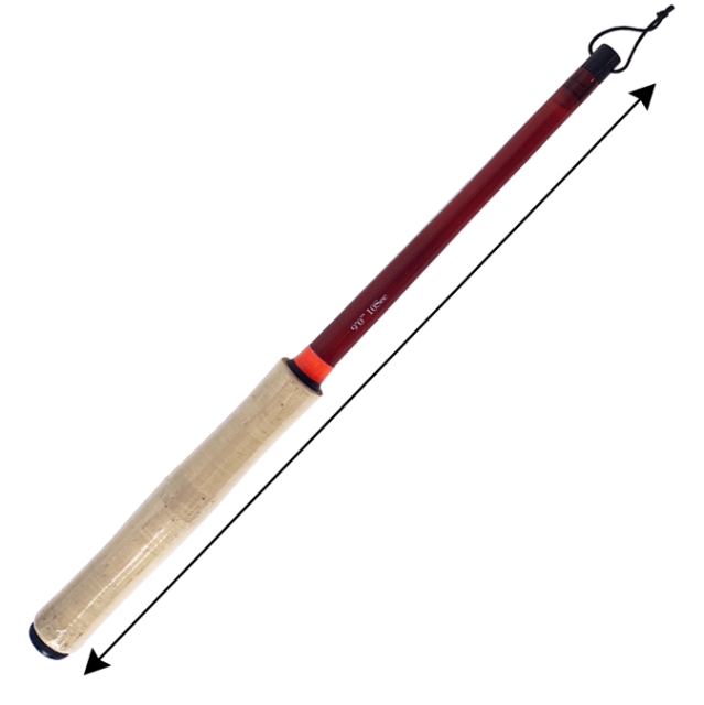S Fiberglass tenkara rod with slim cork handle