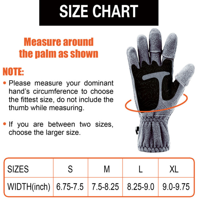 BTI-11B-2177 Fleece fishing gloves