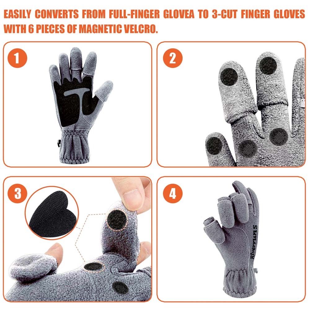 BTI-11B-2177 Fleece fishing gloves