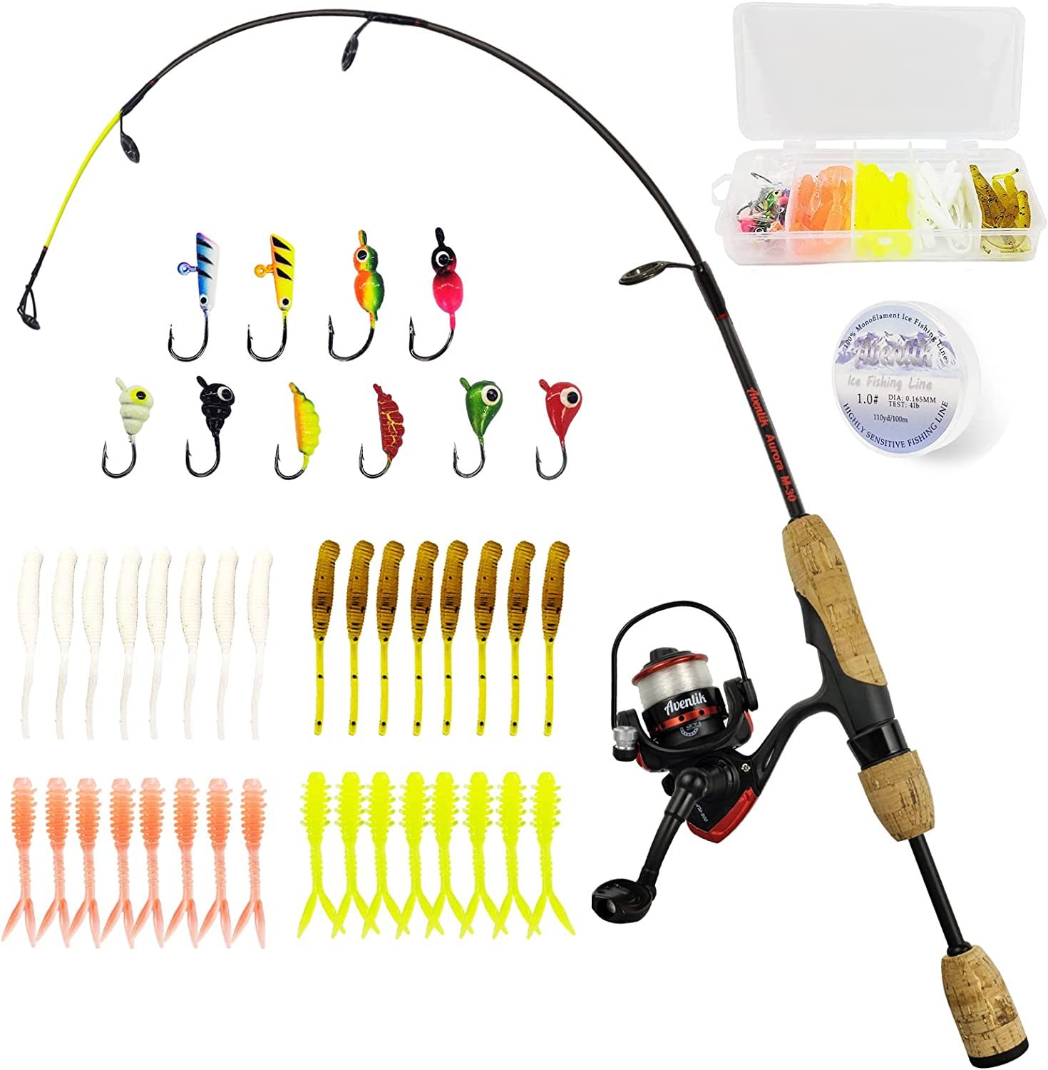 Ice fishing rod and reel combo set 2