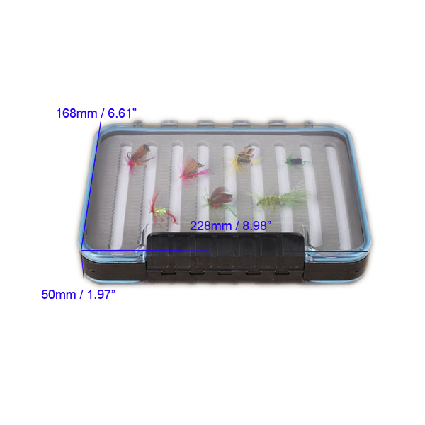 BTI-09A-G003 Double sides clear waterproof fly box