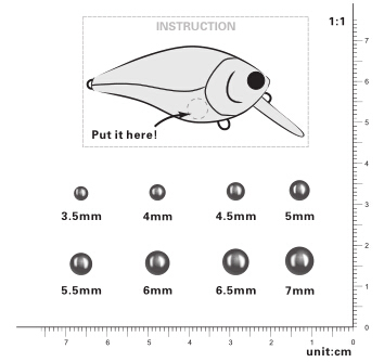 BTI-08C-041: Tungsten ball lure weight