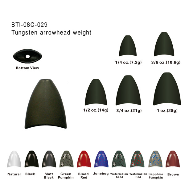 BTI-08C-029:Tungsten Arrowhead Weight