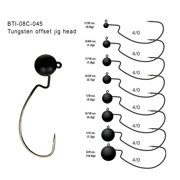 BTI-08C-045:Tungsten offset jig head