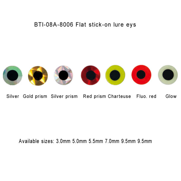 BTI-08A-8006:Flat Sticker-on Lure Eyes