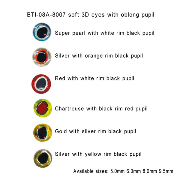 BTI-08A-8007: Soft 3D Eyes With Oblong Pupil