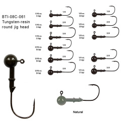 BTI-08C-061: Tungsten-Resin Round Jig Head