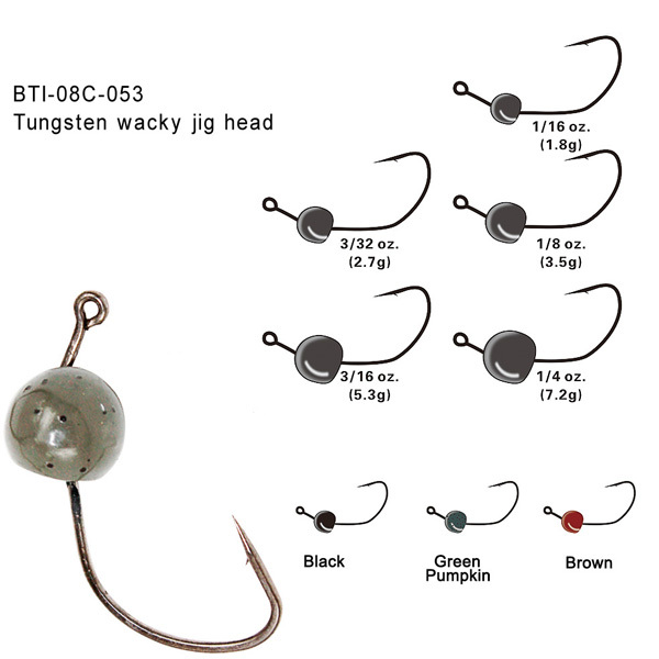 BTI-08C-053: Tungsten wacky jig head