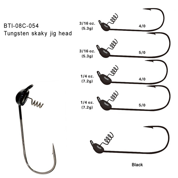 BTI-08C-054: Tungsten skaky jig head