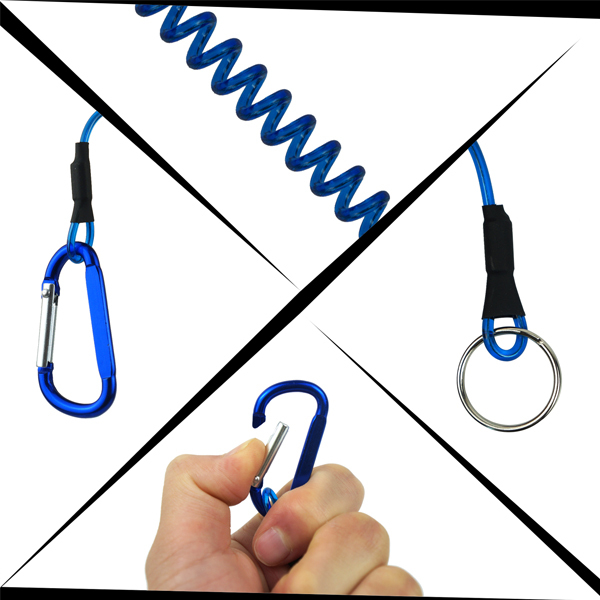 BTI-31A-1002 Colorful Stainless Steel Core Spring Coil Keychain