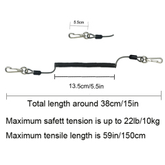 BTI-31A-1003 Colorful Stainless Steel Core Spring Coil Keychain