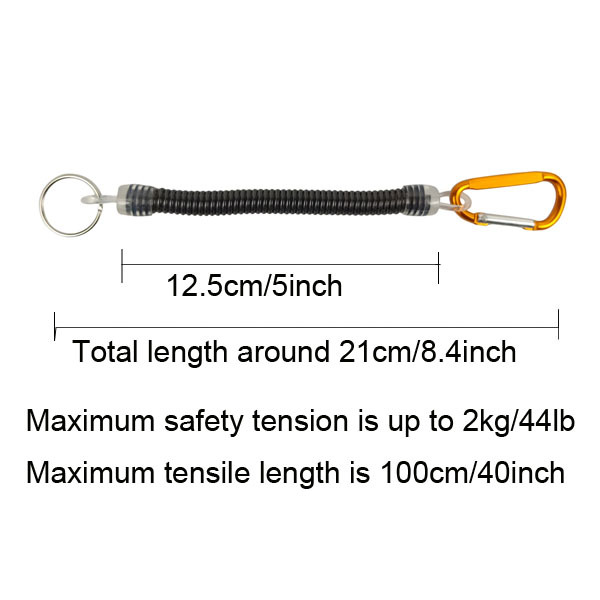 BTI-31A-1004 Colorful Stainless Steel Core Spring Coil Keychain