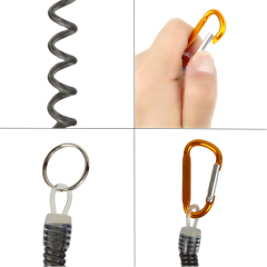 BTI-31A-1004 Colorful Stainless Steel Core Spring Coil Keychain