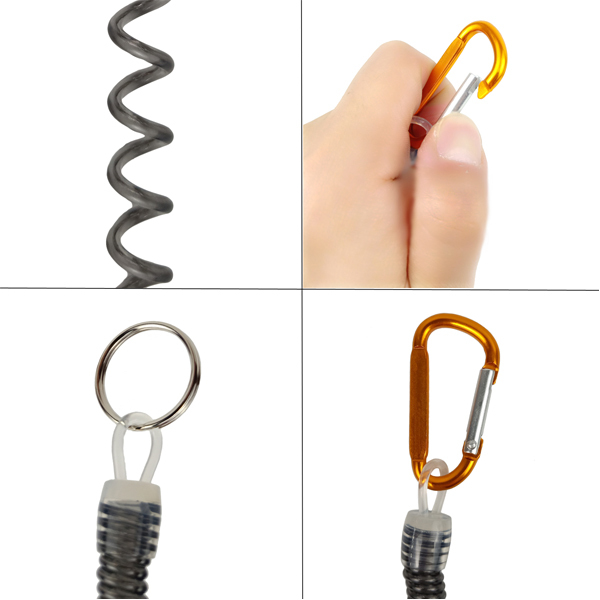 BTI-31A-1004 Colorful Stainless Steel Core Spring Coil Keychain