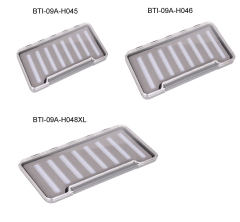 BTI-09A-H048 Large size super slim waterproof fly box EVA foam & silicone insert