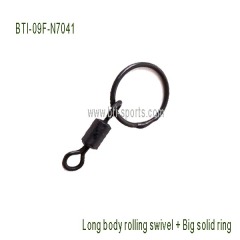 BTI-09F-N7041 Long body rolling swivel+big solid ring