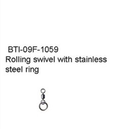 BTI-09F-1059 Rolling swivel with stainless steel ring
