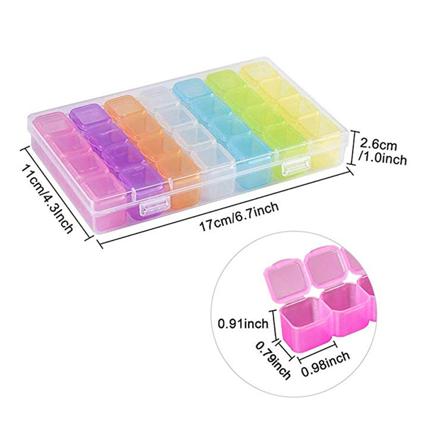 28-compartment Storage Box With Separate Lid Box