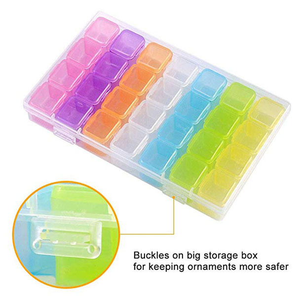 28-compartment Storage Box With Separate Lid Box