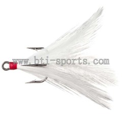 Feather dressed treble hook