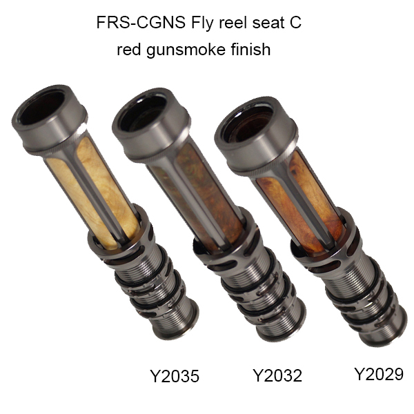 BTI-FRS-C Fly reel seat C red gunsmoke finish