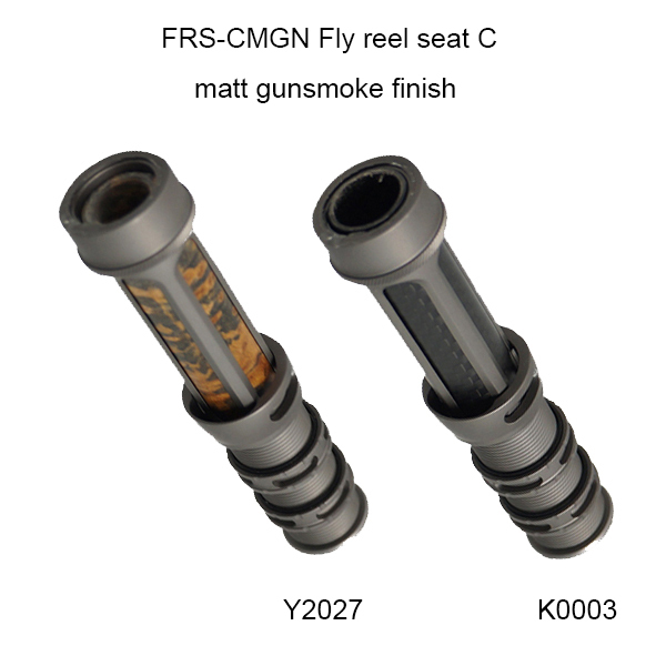BTI-FRS-C Fly reel seat C matt gunsmoke finish