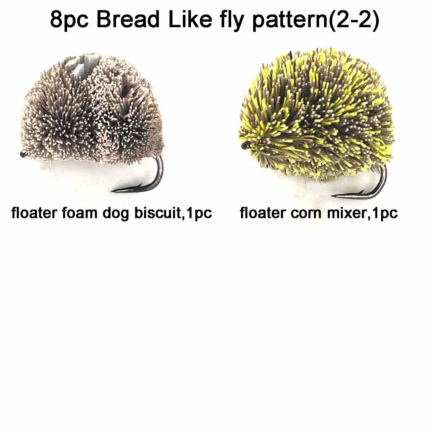 Best Assortment 8pc carp Flies Collection(Bread)
