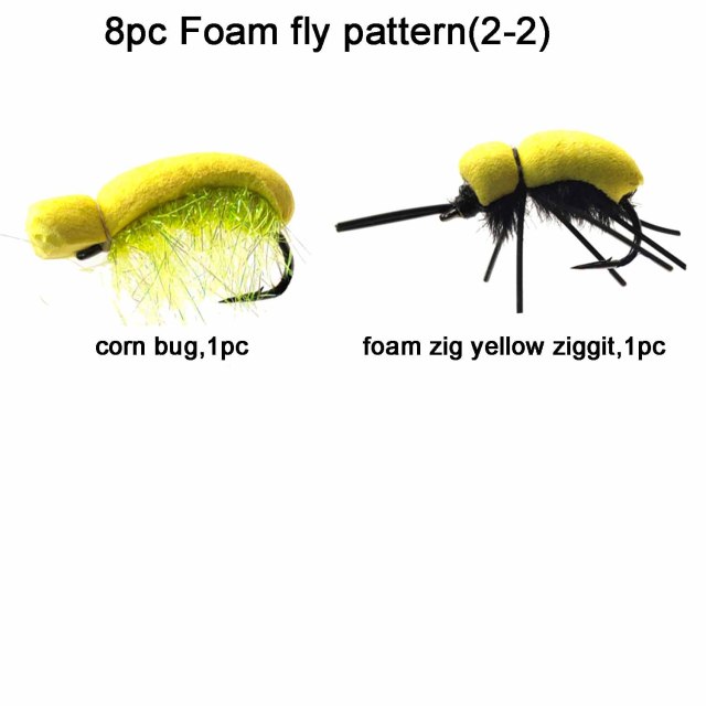 Best Assortment 8pc carp Flies Collection(Foam)
