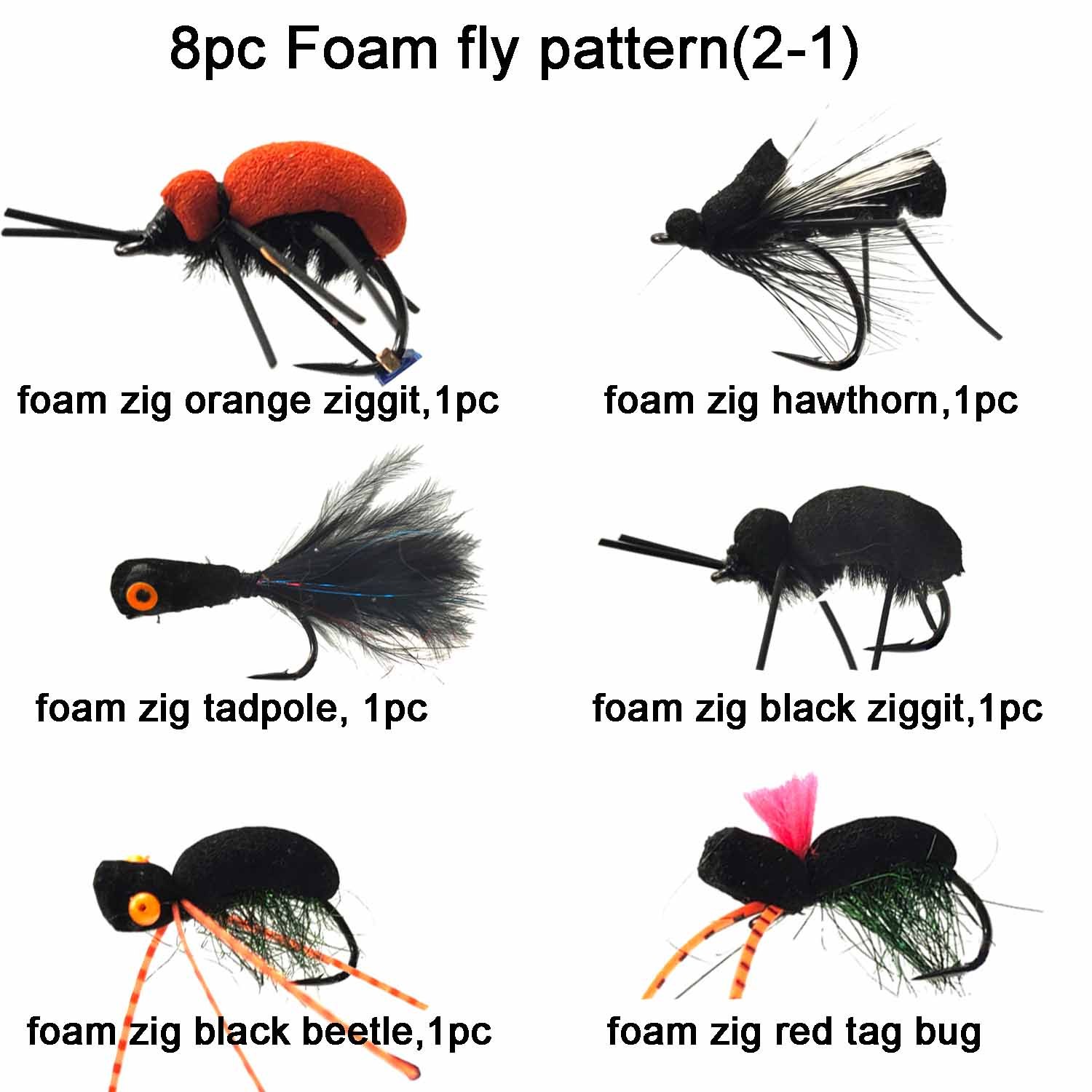 Best Assortment 8pc carp Flies Collection(Foam)
