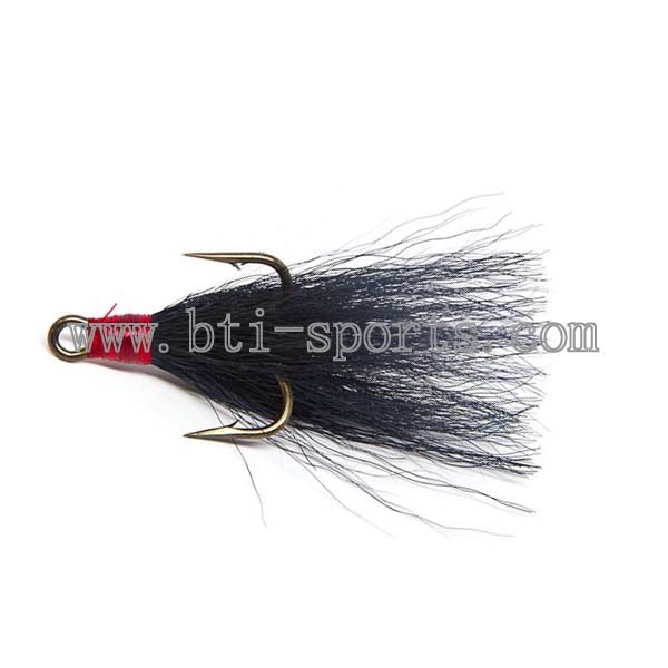 Deer hair dressed treble hook