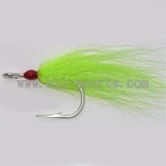 Deer hair dressed hook, Teaser fly, saltwater fly
