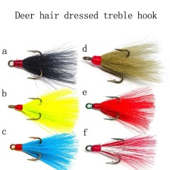 Deer hair dressed treble hook