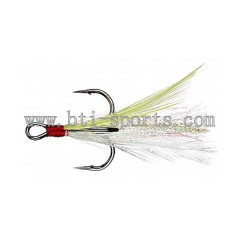 Feather dressed treble hook