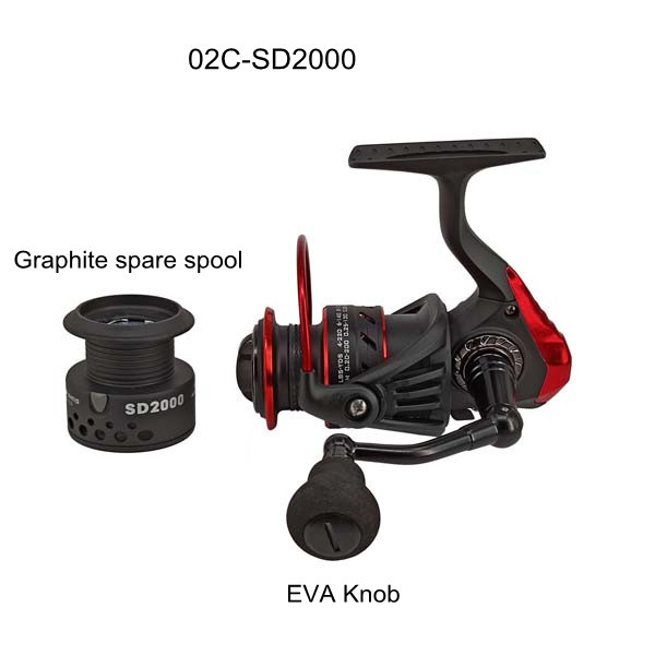 02C-SD2000, 6+1 JP SS ball bearing CNC Alu spool lightweight spinning reel