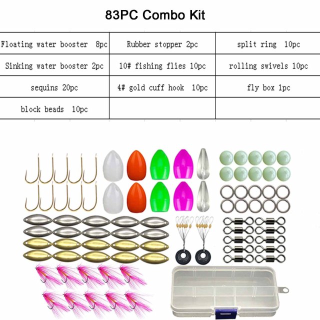 107pc Fishing Floating Water Booster for spinner flies