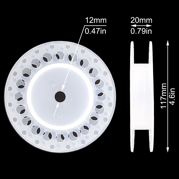 Plastic spools for fly line packing