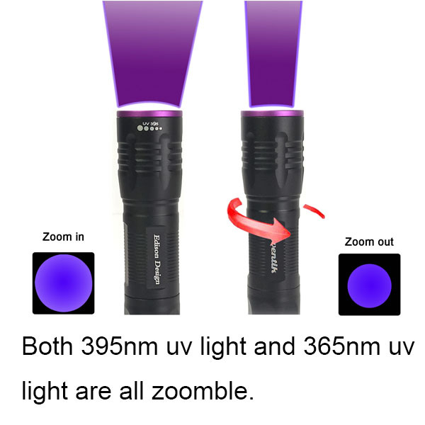 BTI-33A-3005 10W Super Bright Zoomble UV Light & 10W White Light