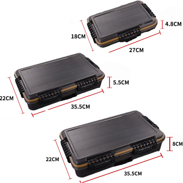 Tackle Box Tackle Trays Tea-Colored Transparent Fishing Tackle Storage