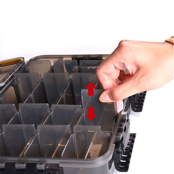 Tackle Box Tackle Trays Tea-Colored Transparent Fishing Tackle Storage