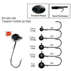 BTI-08C-095: Tungsten football jig head
